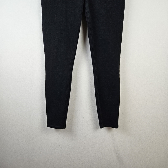 Spanx Jeanish Cropped Black Skinny High Rise Stretch Pants Size Large - Picture 2 of 7
